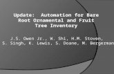 Update: Automation for Bare Root Ornamental and Fruit Tree Inventory