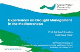 Experience on Drought Management in the Mediterranean by Michael Scoullos, GWP Mediterranean