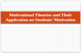 Motivational theories and their application on students’
