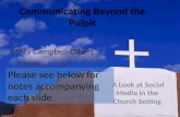 Communicating Beyond the Pulpit  Final Thesis Research SummaryPresentation For Slide Share