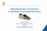 Whistleblower protection legislation and mechanisms