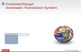 CustomerGauge Automatic Translation System