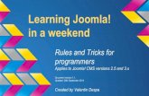 Learning Joomla! in a weekend (for developers)