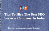 Tips to hire the best seo services company in india