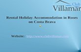 Rental holiday accommodation in roses on costa brava