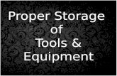 Group 1 Proper Storage of Tools & Equipment