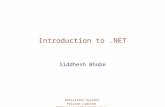 Introduction To Dot Net Siddhesh