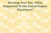 Revising Your Site, What Happened To My Search Engine Placement?