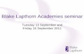 Blake lapthorn academies conference - September 2011