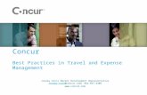 Concur best practices in travel and expense management