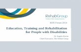 Dr. Angela kerins  -  Education, Training and Rehabilitation for People with Disabilities - IEFE 4 Presentation - February 2014