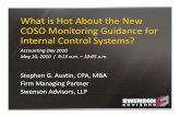 What is Hot About the New COSO Monitoring Guidance for Internal Control Systems?