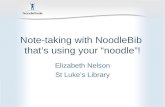 Taking notes with noodle tools