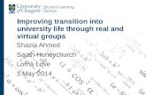 Improving transition into university life through real and virtual (Facebok) groups