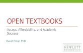Open Textbooks: Access, Affordability, and Academic Success