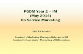 Slides on Services Marketing shown to PGDM-IM May 2014