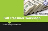 SGA - Treasurer Workshop - Fall 2013