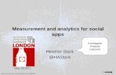 Measurement and analytics for social apps   18 may - speakernotes