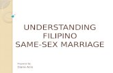 Understanding Filipino Same-sex Marraige
