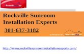 Rockville Sunroom Installation Experts 301-637-3182