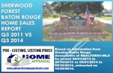 Sherwood Forest Subdivision Baton Rouge Home Sales Q3 2011 vs Q3 2014