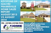 Keystone of Galvez Prairieville Home Sales Prices August 2013 vs August 2014