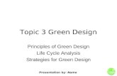 Topic 3  Green  Design  Student
