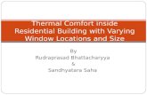 Thermal comfort inside residential building with varying window