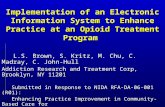 Implementation of an Electronic Information System to Enhance Practice at an Opioid Treatment Program