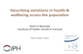 IPH work on the prevalence of Chronic Conditions - Kevin Balanda