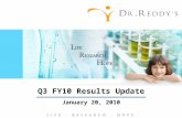 Dr. Reddys Q3 FY10 Press Meet Presentation