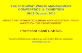 Dr. Sami Lakkis - Impact of Untreated Urban and Industrial Solid Waste