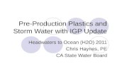 Pre production plastics and stormwater-h2 o-gtg