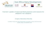 Farmers’ uptake of improved feed practices and reasons for adoption/ non adoption