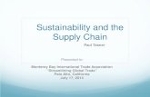 Sustainability and the Supply Chain