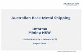 Charlie Huckerby - Braemar Seascope - Australian base metal shipping