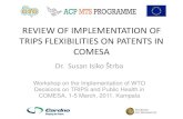 Review of implementation of trips flexibilities on patents in comesa