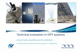 Technical evaluation in cpv systems