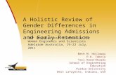 ICWES15 - A Holistic Review of Gender Differences in Engineering Admissions and Early Retention. Presented by Dr PK Imbrie, Purdue University, United States and Dr Teri Reed-Rhodes,