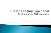 Create Landing Pages that Makes the Difference