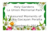 Treasured moments of cecilia peralta at holy gardens la union memorial park