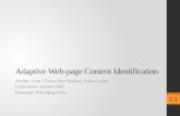Adaptive web page content identification