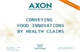 Conveying food innovations by health claims