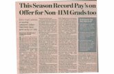 This season record pay's on offer for non iim graduates too