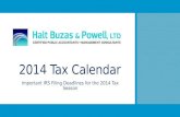 2014 Tax Calendar