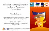 Legal info management in the Era of Advanced Technology
