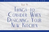 Top 9 Things to Consider When Designing Your New Kitchen