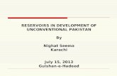 RESERVOIRS IN DEVELOPMENT OF UNCONVENTIONAL PAKISTAN