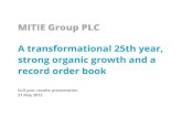 MITIE Group PLC full year results presentation May 2012
