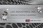 LEE INDUSTRIES - Processing Equipment Material Finishing Capabilities